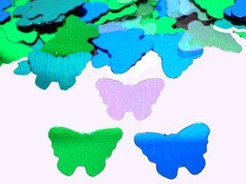 Butterfly Confetti, Blue, Green, Teal, and Iridescent by the pound or packet